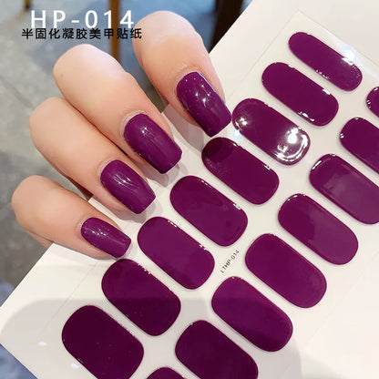 NailGlow™ Gel Wraps – Stickers Ongles Gel Semi-Cuit Full Cover