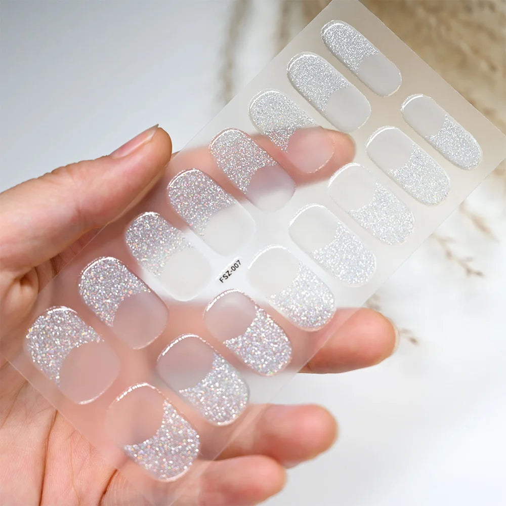 NailGlow™ Gel Wraps – Stickers Ongles Gel Semi-Cuit Full Cover