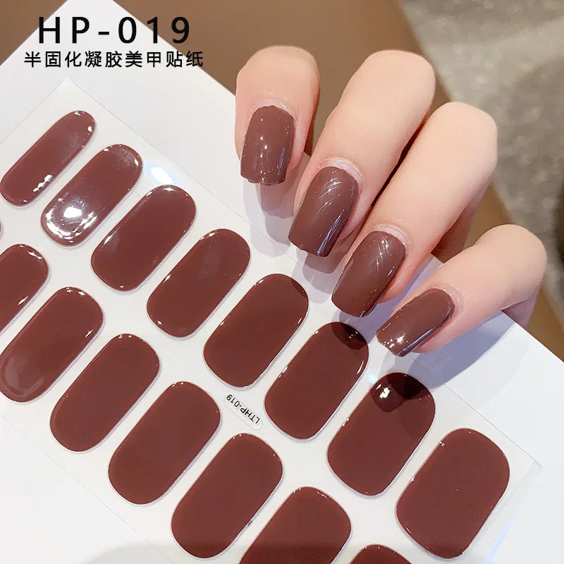 NailGlow™ Gel Wraps – Stickers Ongles Gel Semi-Cuit Full Cover