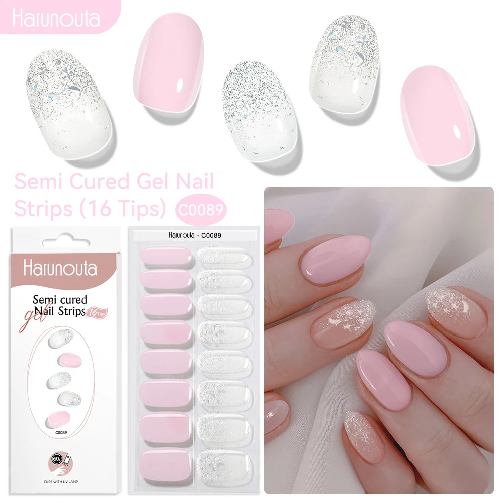 NailGlow™ Marble Red – Stickers Ongles Gel Semi-Cuit Effet Marbré