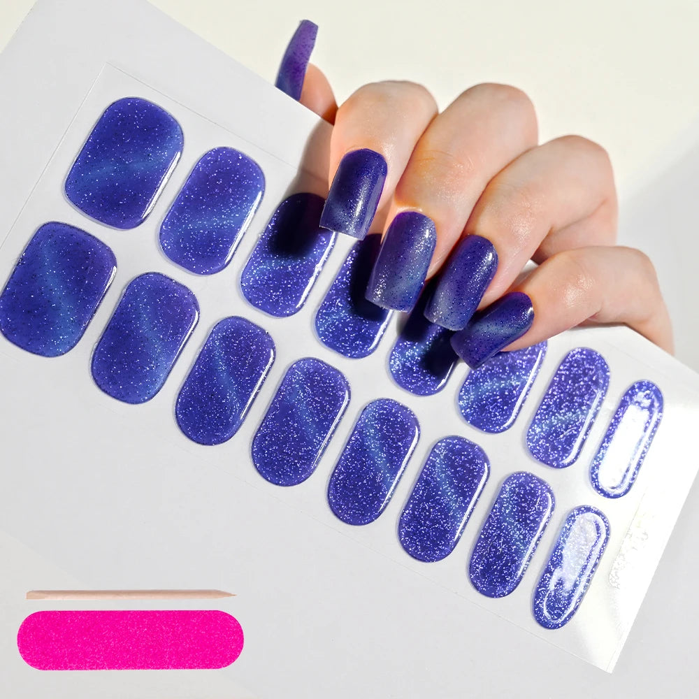 NailGlow™ Gel Wraps – Stickers Ongles Gel Semi-Cuit Full Cover