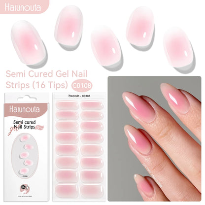 NailGlow™ Marble Red – Stickers Ongles Gel Semi-Cuit Effet Marbré