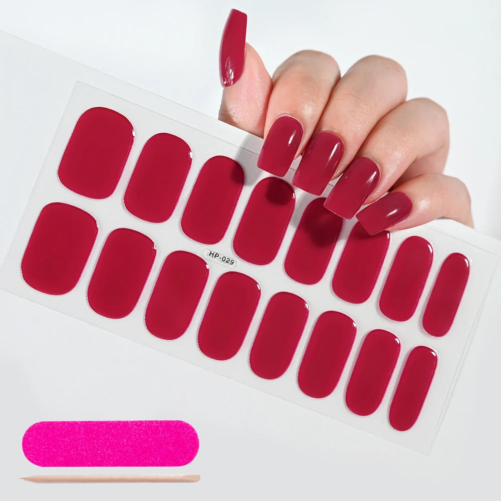 NailGlow™ Gel Wraps – Stickers Ongles Gel Semi-Cuit Full Cover