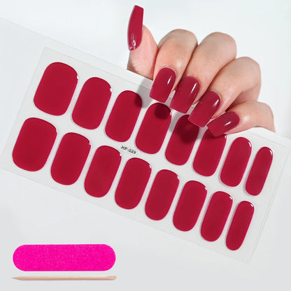 NailGlow™ Gel Wraps – Stickers Ongles Gel Semi-Cuit Full Cover