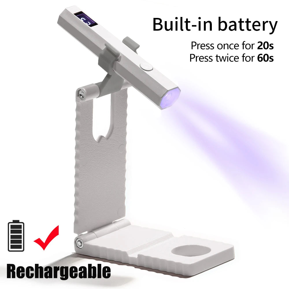 NailGlow™ Mini – Lampe UV/LED Portable pour Vernis Semi-Permanent